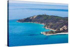 Aerial photograph of Moreton Island, Queensland, Australia-Mark A Johnson-Stretched Canvas