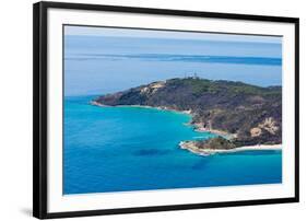 Aerial photograph of Moreton Island, Queensland, Australia-Mark A Johnson-Framed Photographic Print