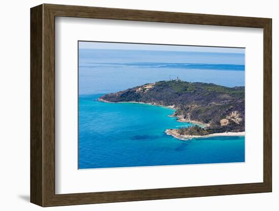 Aerial photograph of Moreton Island, Queensland, Australia-Mark A Johnson-Framed Photographic Print