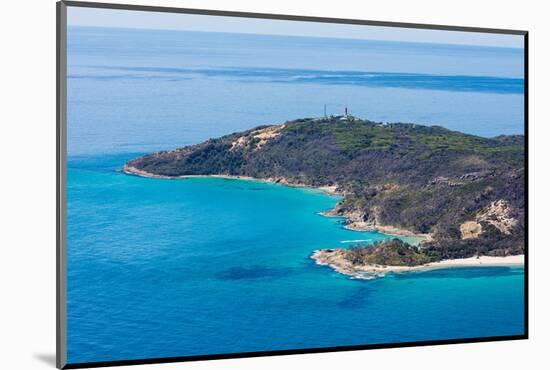 Aerial photograph of Moreton Island, Queensland, Australia-Mark A Johnson-Mounted Photographic Print