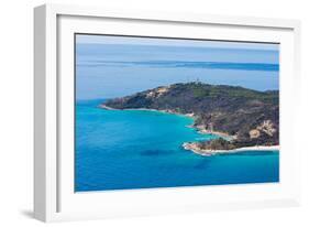 Aerial photograph of Moreton Island, Queensland, Australia-Mark A Johnson-Framed Photographic Print