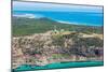 Aerial photograph of Moreton Island, Queensland, Australia-Mark A Johnson-Mounted Photographic Print