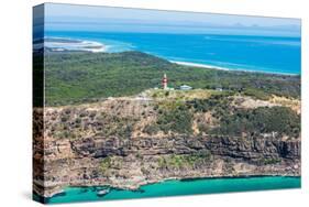 Aerial photograph of Moreton Island, Queensland, Australia-Mark A Johnson-Stretched Canvas