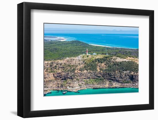 Aerial photograph of Moreton Island, Queensland, Australia-Mark A Johnson-Framed Photographic Print