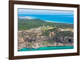 Aerial photograph of Moreton Island, Queensland, Australia-Mark A Johnson-Framed Photographic Print