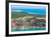 Aerial photograph of Moreton Island, Queensland, Australia-Mark A Johnson-Framed Photographic Print