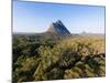 Aerial photograph of Mt Beerwah & Mt Coonowrin, Glasshouse Mountains, Australia-Mark A Johnson-Mounted Photographic Print