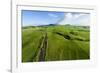 Aerial photograph of pasture land near Waimea, Big Island, Hawaii-Mark A Johnson-Framed Photographic Print