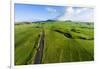 Aerial photograph of pasture land near Waimea, Big Island, Hawaii-Mark A Johnson-Framed Photographic Print