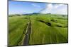 Aerial photograph of pasture land near Waimea, Big Island, Hawaii-Mark A Johnson-Mounted Photographic Print