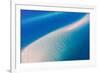 Aerial photograph of sand bars off of Fraser Island, Hervey Bay, Australia-Mark A Johnson-Framed Photographic Print