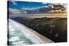 Aerial photograph of the beach & shoreline of Noosa North Shore, Great Sandy National Park-Mark A Johnson-Stretched Canvas