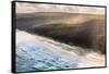 Aerial photograph of the beach & shoreline of Noosa North Shore, Great Sandy National Park-Mark A Johnson-Framed Stretched Canvas