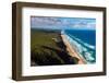 Aerial photograph of the beach & shoreline of Noosa North Shore, Great Sandy National Park-Mark A Johnson-Framed Premium Photographic Print