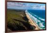 Aerial photograph of the beach & shoreline of Noosa North Shore, Great Sandy National Park-Mark A Johnson-Framed Photographic Print