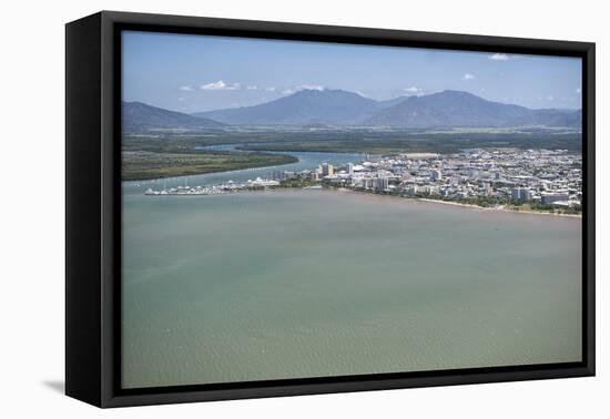 Aerial Photograph of the City and the Mouth of Trinity Inlet-Louise Murray-Framed Stretched Canvas
