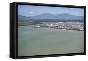 Aerial Photograph of the City and the Mouth of Trinity Inlet-Louise Murray-Framed Stretched Canvas