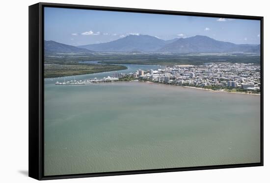 Aerial Photograph of the City and the Mouth of Trinity Inlet-Louise Murray-Framed Stretched Canvas