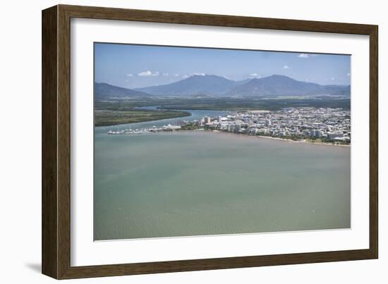 Aerial Photograph of the City and the Mouth of Trinity Inlet-Louise Murray-Framed Photographic Print