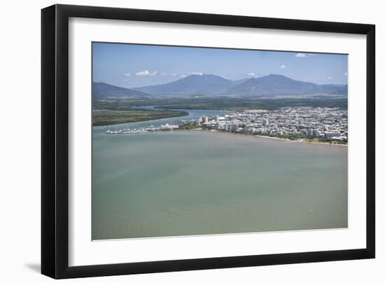 Aerial Photograph of the City and the Mouth of Trinity Inlet-Louise Murray-Framed Photographic Print