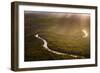 Aerial photograph of the Noosa River, Great Sandy National Park, Australia-Mark A Johnson-Framed Photographic Print