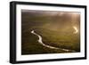 Aerial photograph of the Noosa River, Great Sandy National Park, Australia-Mark A Johnson-Framed Photographic Print