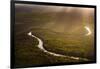 Aerial photograph of the Noosa River, Great Sandy National Park, Australia-Mark A Johnson-Framed Photographic Print