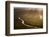 Aerial photograph of the Noosa River, Great Sandy National Park, Australia-Mark A Johnson-Framed Photographic Print