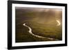 Aerial photograph of the Noosa River, Great Sandy National Park, Australia-Mark A Johnson-Framed Photographic Print