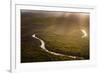 Aerial photograph of the Noosa River, Great Sandy National Park, Australia-Mark A Johnson-Framed Photographic Print