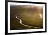 Aerial photograph of the Noosa River, Great Sandy National Park, Australia-Mark A Johnson-Framed Photographic Print