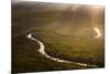 Aerial photograph of the Noosa River, Great Sandy National Park, Australia-Mark A Johnson-Mounted Photographic Print