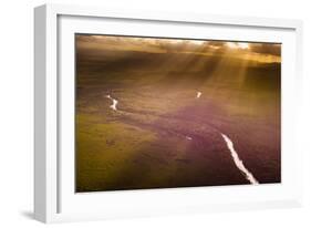 Aerial photograph of the Noosa River, Great Sandy National Park, Australia-Mark A Johnson-Framed Photographic Print