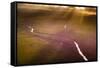 Aerial photograph of the Noosa River, Great Sandy National Park, Australia-Mark A Johnson-Framed Stretched Canvas