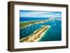 Aerial photograph of The Spit & the Broadwater, Gold Coast, Queensland, Australia-Mark A Johnson-Framed Photographic Print