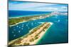 Aerial photograph of The Spit & the Broadwater, Gold Coast, Queensland, Australia-Mark A Johnson-Mounted Photographic Print