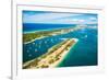 Aerial photograph of The Spit & the Broadwater, Gold Coast, Queensland, Australia-Mark A Johnson-Framed Photographic Print