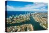 Aerial photograph of the Surfers Paradise skyline, Gold Coast, Queensland, Australia-Mark A Johnson-Stretched Canvas