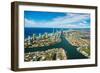 Aerial photograph of the Surfers Paradise skyline, Gold Coast, Queensland, Australia-Mark A Johnson-Framed Photographic Print