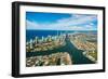 Aerial photograph of the Surfers Paradise skyline, Gold Coast, Queensland, Australia-Mark A Johnson-Framed Photographic Print