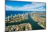 Aerial photograph of the Surfers Paradise skyline, Gold Coast, Queensland, Australia-Mark A Johnson-Mounted Photographic Print