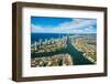 Aerial photograph of the Surfers Paradise skyline, Gold Coast, Queensland, Australia-Mark A Johnson-Framed Photographic Print