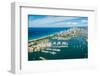 Aerial photograph of the Surfers Paradise skyline, Gold Coast, Queensland, Australia-Mark A Johnson-Framed Photographic Print