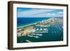 Aerial photograph of the Surfers Paradise skyline, Gold Coast, Queensland, Australia-Mark A Johnson-Framed Photographic Print