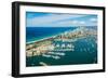 Aerial photograph of the Surfers Paradise skyline, Gold Coast, Queensland, Australia-Mark A Johnson-Framed Photographic Print