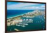 Aerial photograph of the Surfers Paradise skyline, Gold Coast, Queensland, Australia-Mark A Johnson-Framed Photographic Print