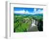 Aerial photograph of Wailua Falls, Kauai, Hawaii, USA-Mark A Johnson-Framed Photographic Print