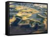 Aerial Photography at Harvest Time in the Palouse Region of Eastern Washington-Julie Eggers-Framed Stretched Canvas