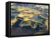 Aerial Photography at Harvest Time in the Palouse Region of Eastern Washington-Julie Eggers-Framed Stretched Canvas