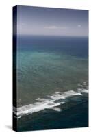 Aerial Photography of Coral Reef Formations of the Great Barrier Reef-Louise Murray-Stretched Canvas